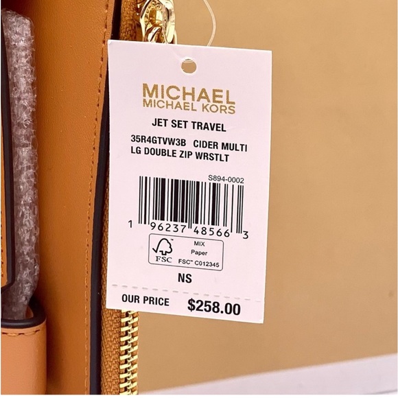 Michael Kors DoubleZip Wallet Wristlet Phone Case Cider Multi - Picture 10 of 11